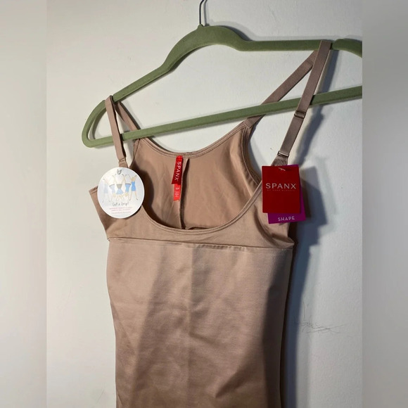 NWT SPANX||Shapewear Sculpting, Open Bust Full Slip Pink/Tan S - Picture 4 of 6